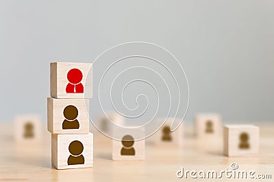 Human resource management and recruitment business build team co Stock Photo