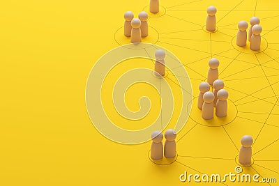 Human resource management and recruitment business. Social network connection Stock Photo