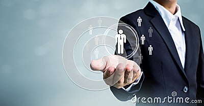 Human resources, CRM and recruitment business concept, Copy space Stock Photo