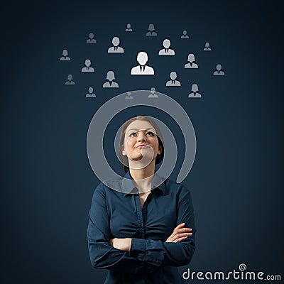 Human resources and CRM Stock Photo