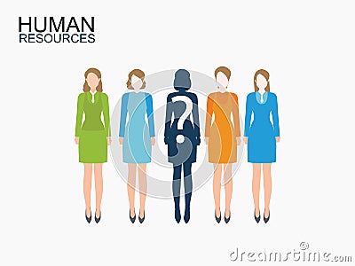 Human resources design. Vector Illustration