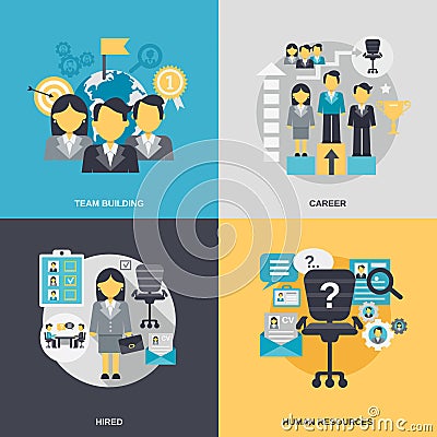 Human Resources Flat Vector Illustration