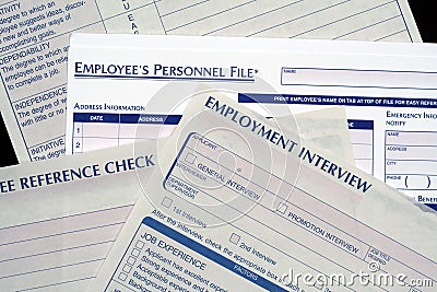 Human Resources Forms Stock Photo