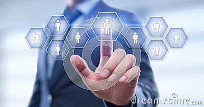 Human Resources HR management Recruitment Employment Headhunting Concept Stock Photo