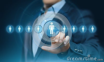 Human Resources HR management Recruitment Employment Headhunting Concept Stock Photo