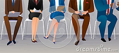 Human resources interview recruitment. Job concept Vector Illustration