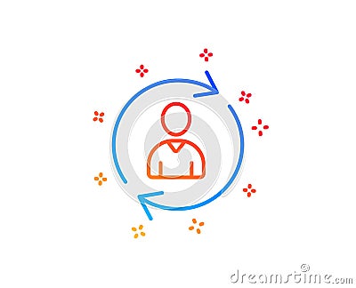 Human Resources line icon. User Profile sign. Vector Vector Illustration