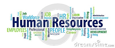 Human Resources Word Cloud Vector Illustration