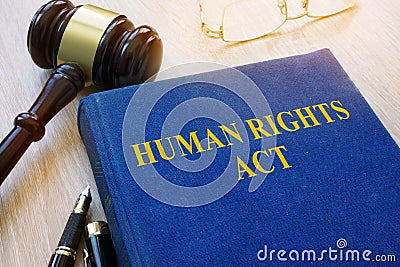 Human Rights Act on a table. Stock Photo