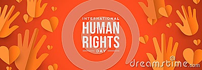 Human Rights Day web banner for social equality Vector Illustration