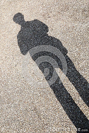 human shadow on floor Stock Photo