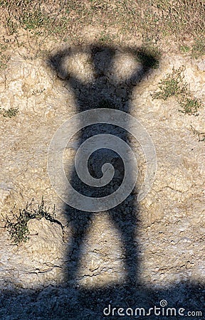 Human shadow Stock Photo
