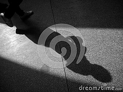 Human shadow and light wallpaper Stock Photo