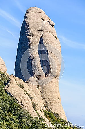 Human shape rocks in Montserrat Mountain, Spain Stock Photo