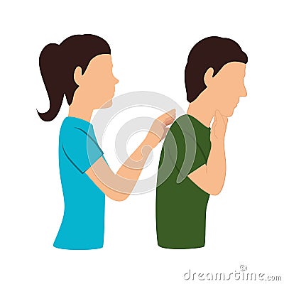 human silhouette doing resuscitation Cartoon Illustration