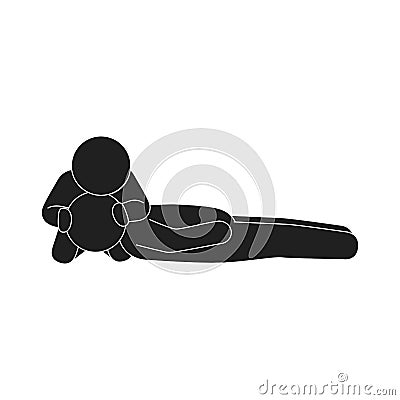 human silhouette doing resuscitation Cartoon Illustration