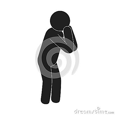 human silhouette doing resuscitation Cartoon Illustration