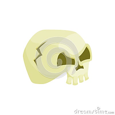 Human skull icon in cartoon style Vector Illustration