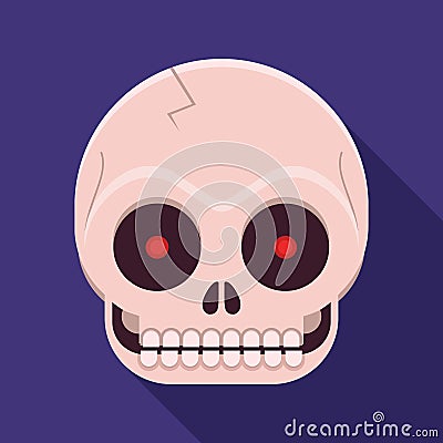 Human Skull Icon Vector Illustration