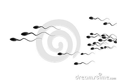 Human sperm Stock Photo