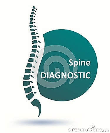 Human spine backbone logo template Vector Illustration