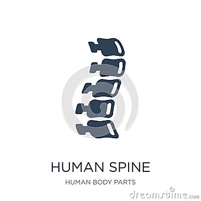 human spine icon in trendy design style. human spine icon isolated on white background. human spine vector icon simple and modern Vector Illustration