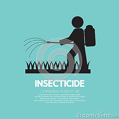 Human Spraying Insecticide Vector Illustration