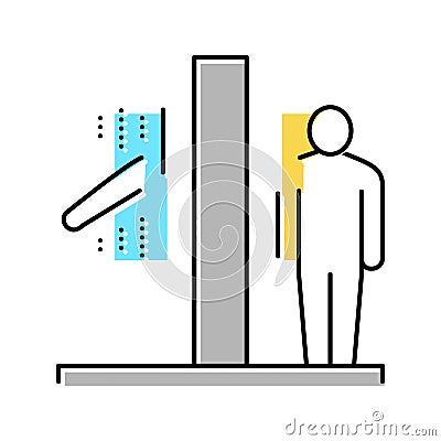 human teleportation color icon vector illustration Vector Illustration