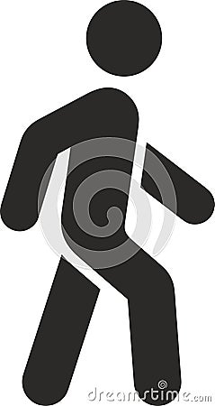 Human walking icon vector pedestrian symbol walk sign Vector Illustration