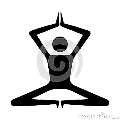 human Yoga pose icon symbol Vector Illustration