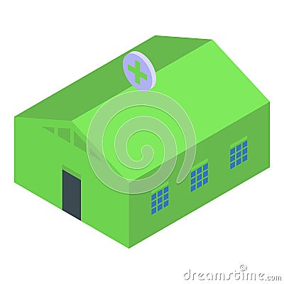 Humanitarian aid tent icon isometric vector. Refugee help Vector Illustration