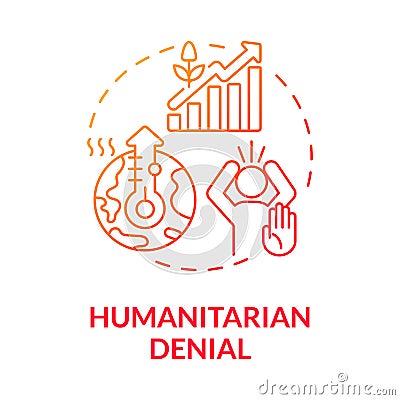Humanitarian denial concept icon Vector Illustration