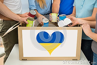 Humanitarian Food Support For Ukraine Stock Photo