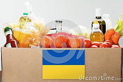 Humanitarian Food Support For Ukraine Stock Photo