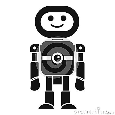 Humanoid machine icon, simple style Vector Illustration