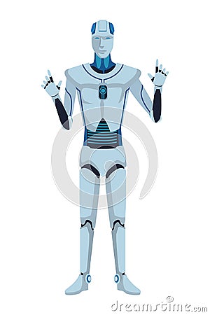 Humanoid robot avatar Vector Illustration