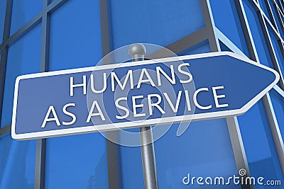 Humans as a Service Cartoon Illustration