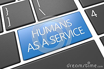 Humans as a Service Cartoon Illustration