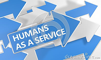 Humans as a Service Cartoon Illustration