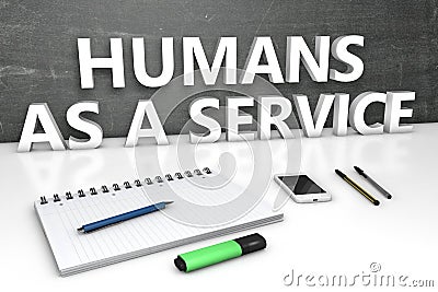 Humans as a Service Cartoon Illustration