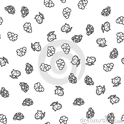 Humans Brain Activity Seamless Pattern Vector Vector Illustration