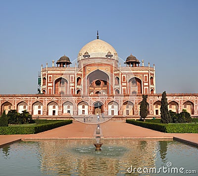 Humayan's Tomb Vertical Panorama, New Delhi India Editorial Stock Photo