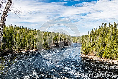The Humber River wanders through the park. Sir Richard Squires Provincial Park Newfoundland Canada Stock Photo