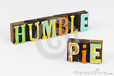 Humble gentle humiliation apologize regret humility sorry correction Stock Photo