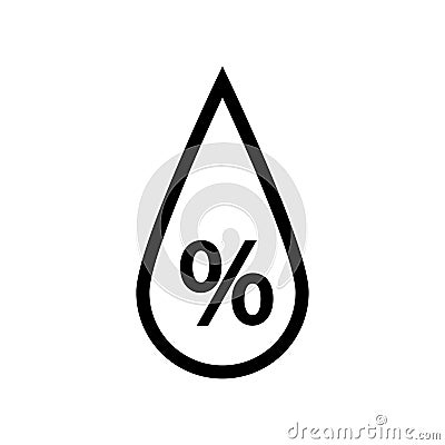 Humidity drop sign Stock Photo