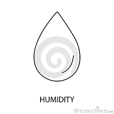 Humidity line vector for food packaging, water drop illustration. Vector Illustration