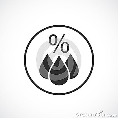 Humidity vector icon Vector Illustration