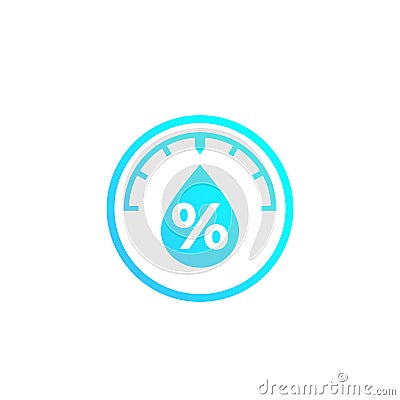 Humidity, water level control vector icon Vector Illustration