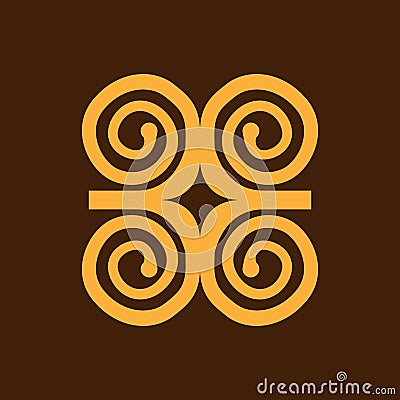 Humility with strength or symbol of wisdowm adinkra symbol. Tribal symbol in Africa. Vector illustration. Vector Illustration