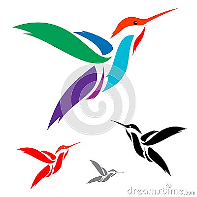 Humming bird Vector Illustration